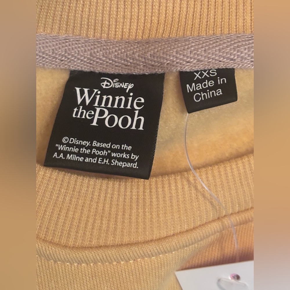 Women's Winnie Fleece Graphic Pullover Sweatshirt - Mustard Yellow X-Small - Picture 10 of 10